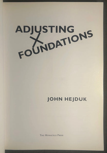 Vintage 1995 “Adjusting Foundations” by John Hejduk Softcover Book