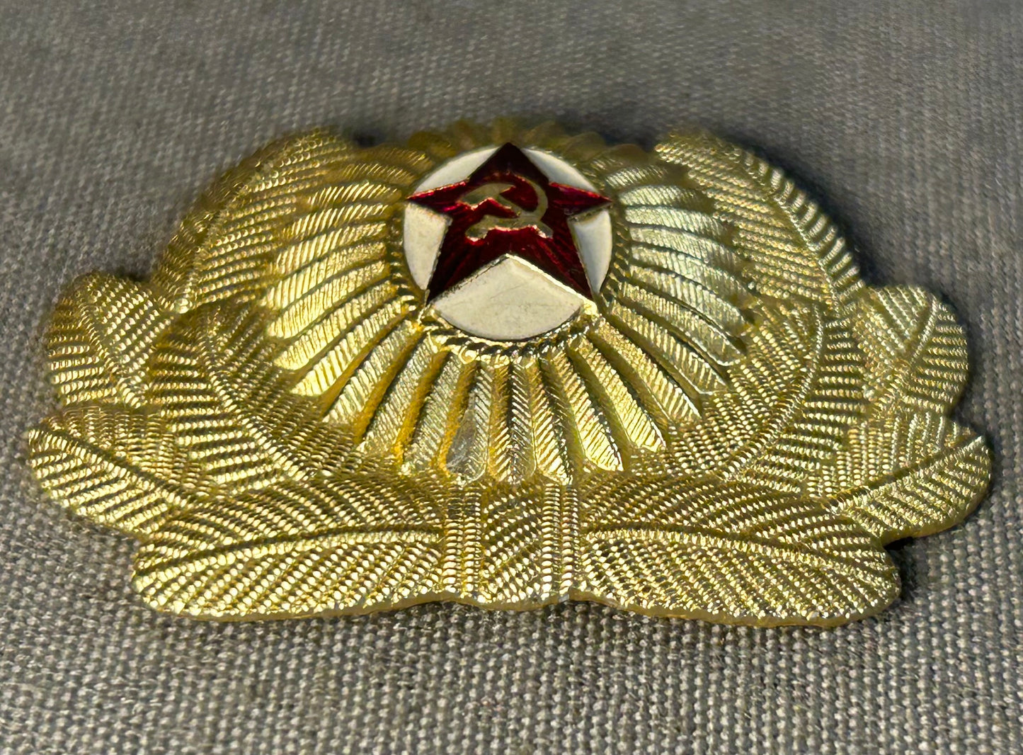 Vintage 1970’s Cold War Era Soviet Union Officer’s Cap Cockade Badge