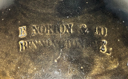 Circa 1883 American Primitive E. Norton & Co. Bennington Vermont Albany Slip Glazed Brown Stoneware Beehive-Form 1 Gallon Jug