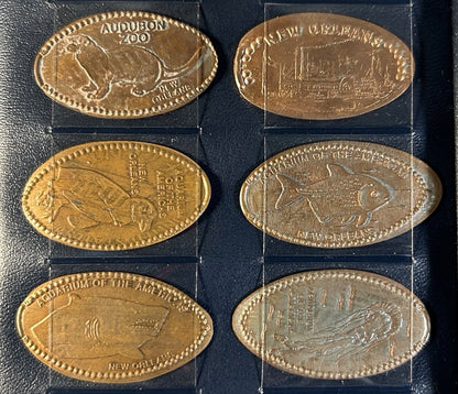 40 Pressed Penny Elongated Coins Collection in Vinyl Collector Case
