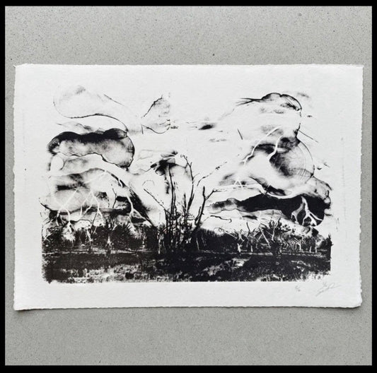 Sean Gardner - Untitled Surrealist Landscape Signed Limited Edition Intaglio Etching (#2/6) (Louisiana)