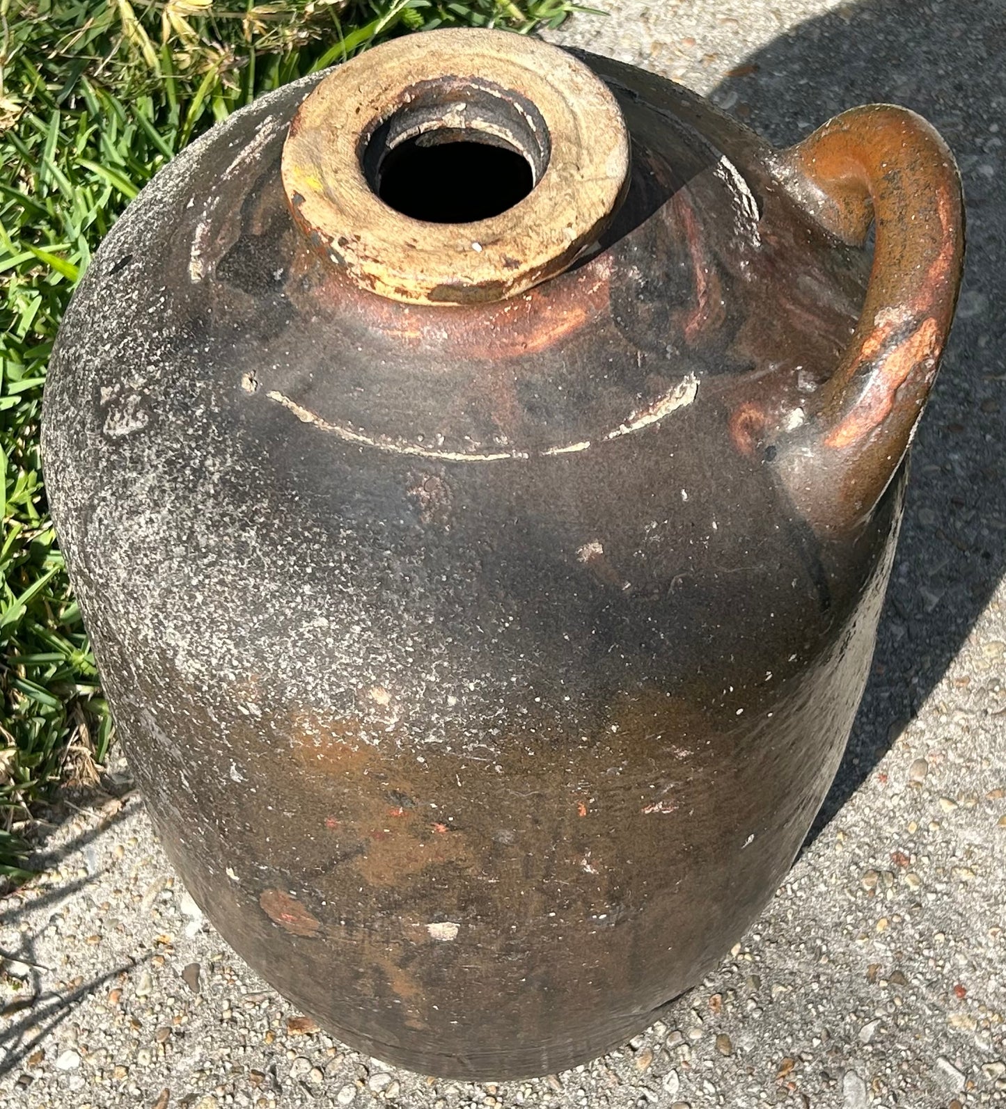 Late 19th Century American Southern Alkaline Glazed Stoneware 6 Gallon Storage Jar (Catawba Valley, North Carolina)