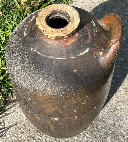 Late 19th Century American Southern Alkaline Glazed Stoneware 6 Gallon Storage Jar (Catawba Valley, North Carolina)