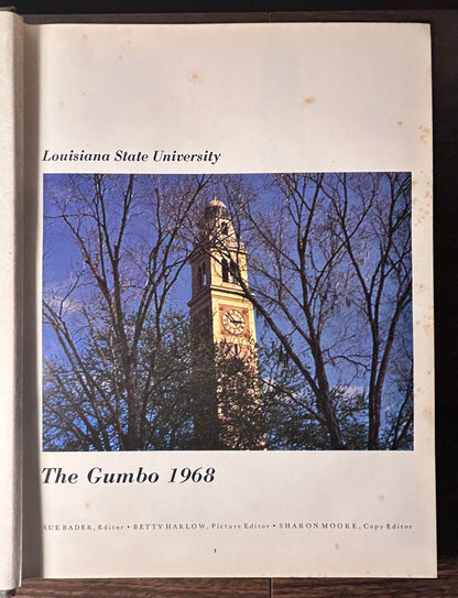 Vintage 1968 LSU Tigers Gumbo Yearbook (Louisiana State University)