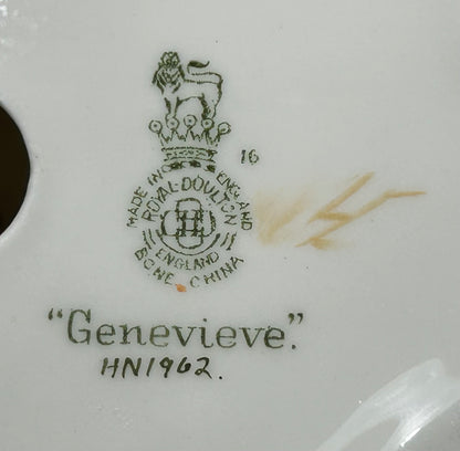 1943 English Royal Doulton Porcelain Genevieve Figurine (HN 1962) (Retired)