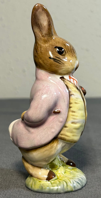 Vintage 1989 English Beswick Ceramic Beatrix Potter Mr. Benjamin Bunny Figurine (Retired)