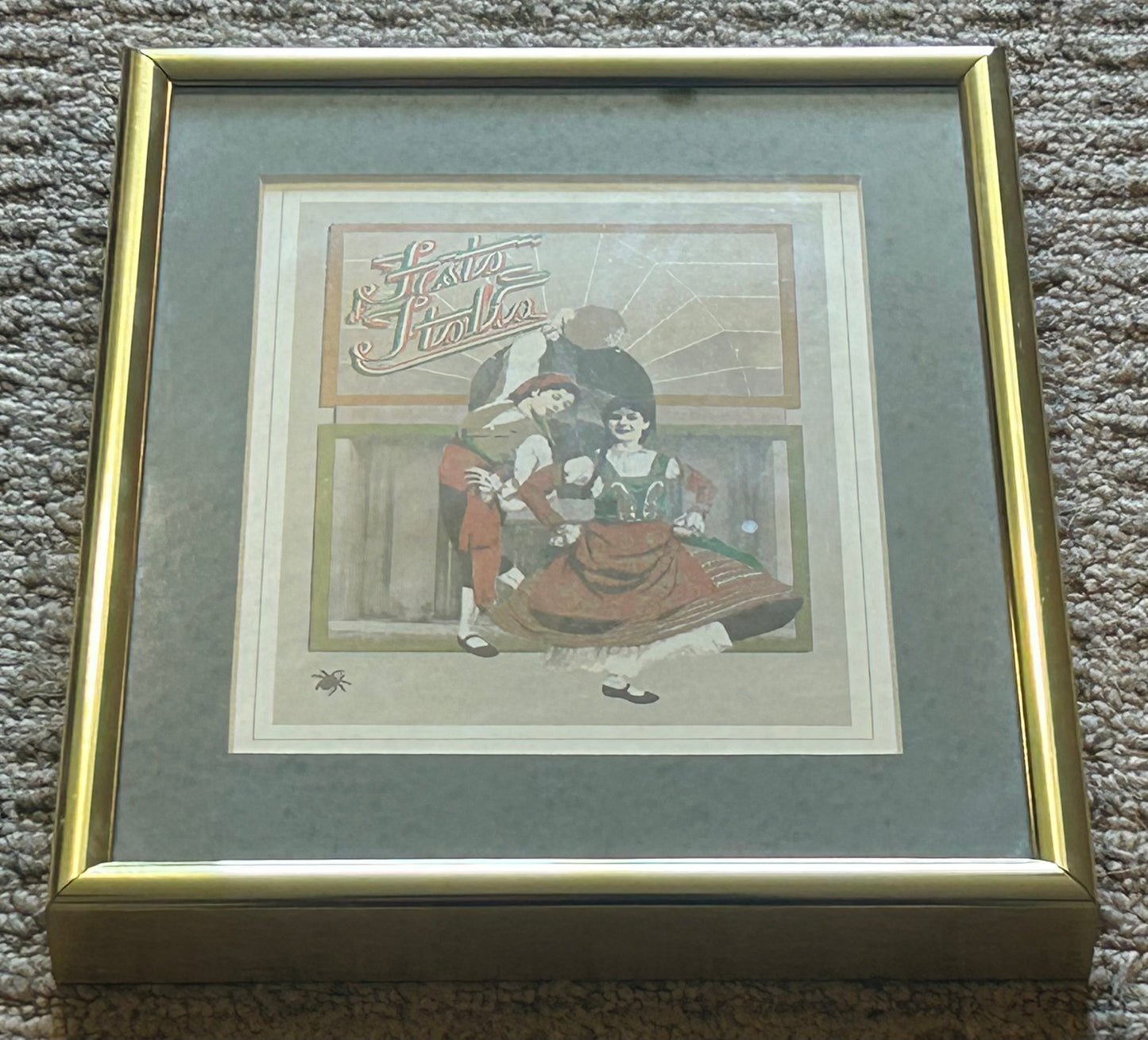 Vintage 1980’s American New Orleans Festa d’Italia Framed Lithograph Print