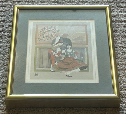 Vintage 1980’s American New Orleans Festa d’Italia Framed Lithograph Print