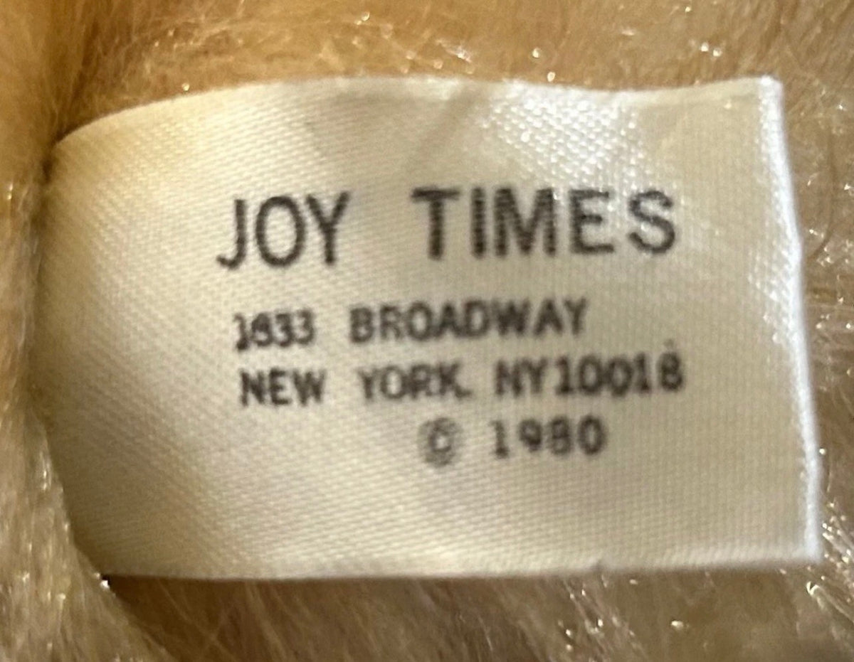 Vintage 1980 Joy Times Plush Monkey Huggable Wraparound Puppet