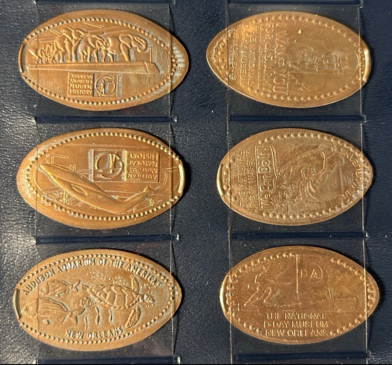40 Pressed Penny Elongated Coins Collection in Vinyl Collector Case