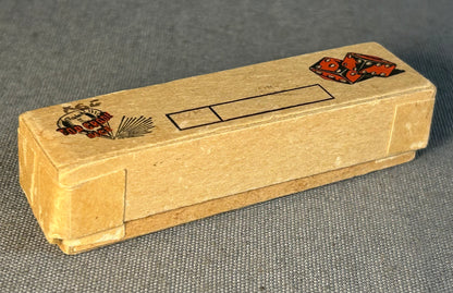 Set of 5 Vintage 1950’s American Crisloid Top Grade Butterscotch Catalin Bakelite Card Dice in Original Box