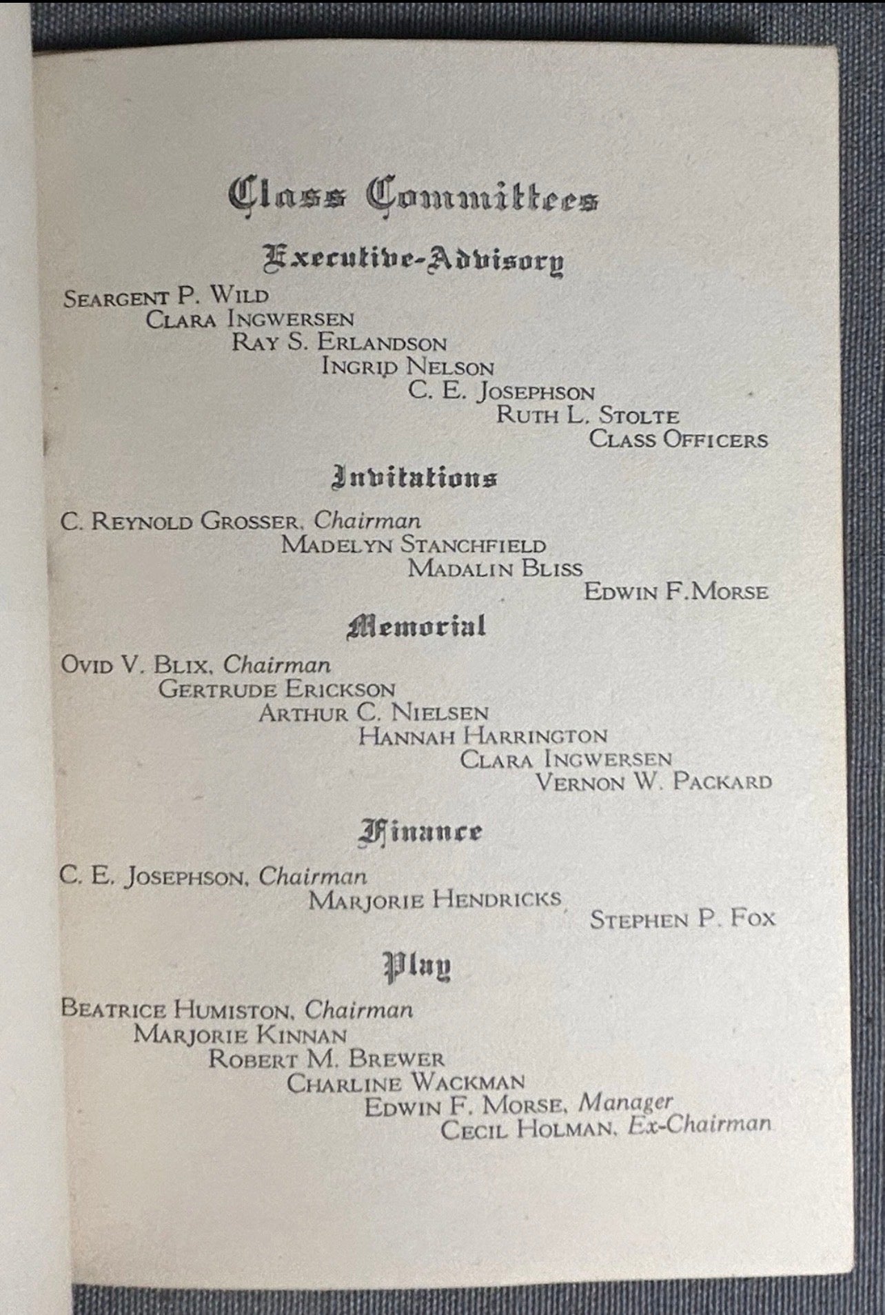 1918 University of Wisconsin Leather-Bound Commencement Invitation Program by E.A. Wright Company