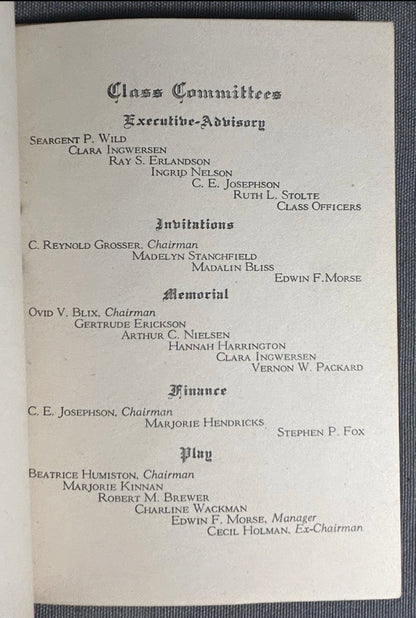 1918 University of Wisconsin Leather-Bound Commencement Invitation Program by E.A. Wright Company