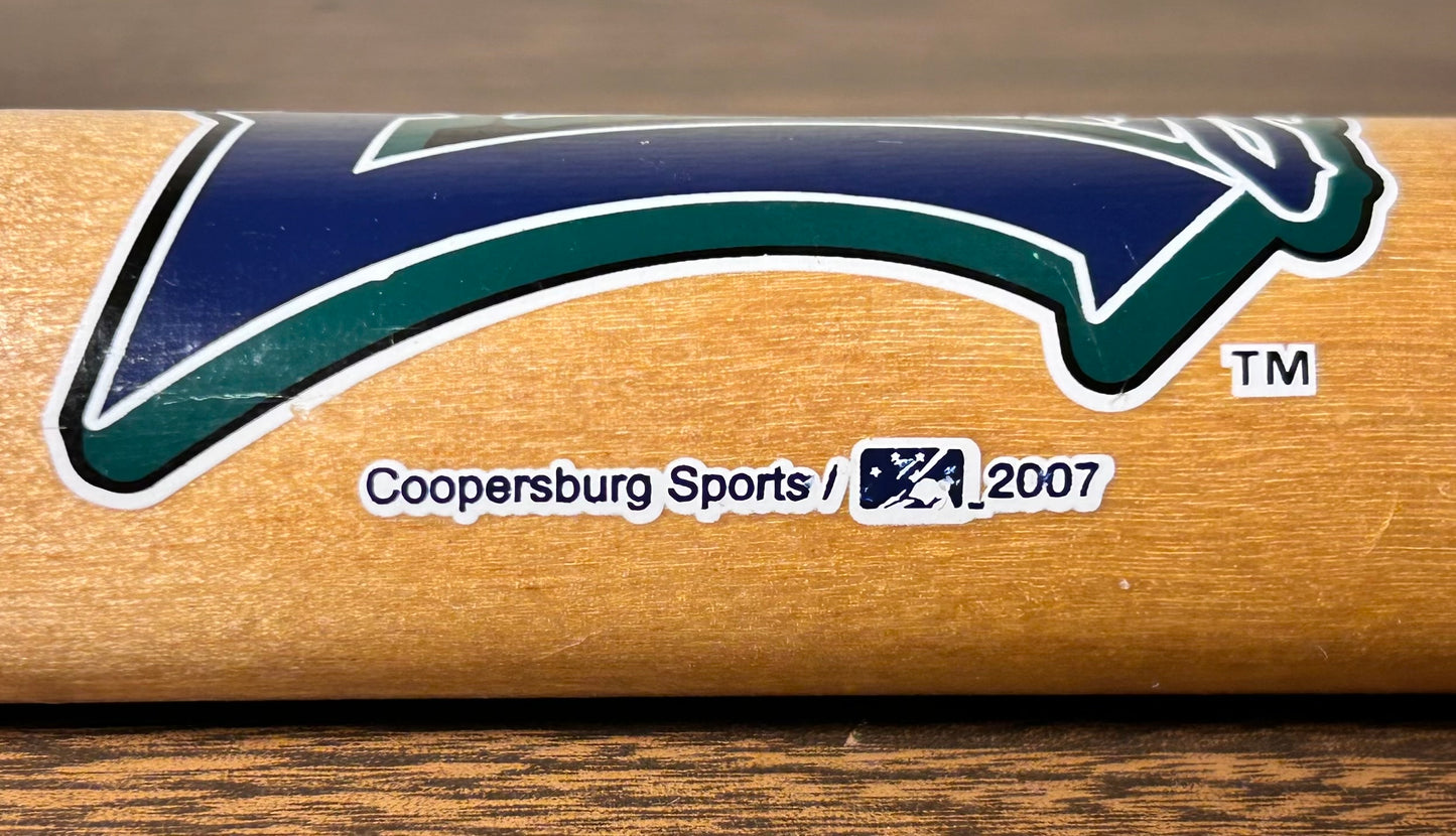 2007 New Orleans Zephyrs Souvenir Miniature Wooden Baseball Bat