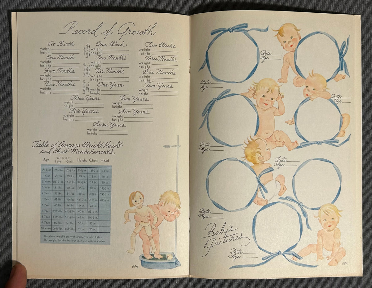Late 1940’s American “Baby’s First Years” Pink Paperback Memory Journal Book
