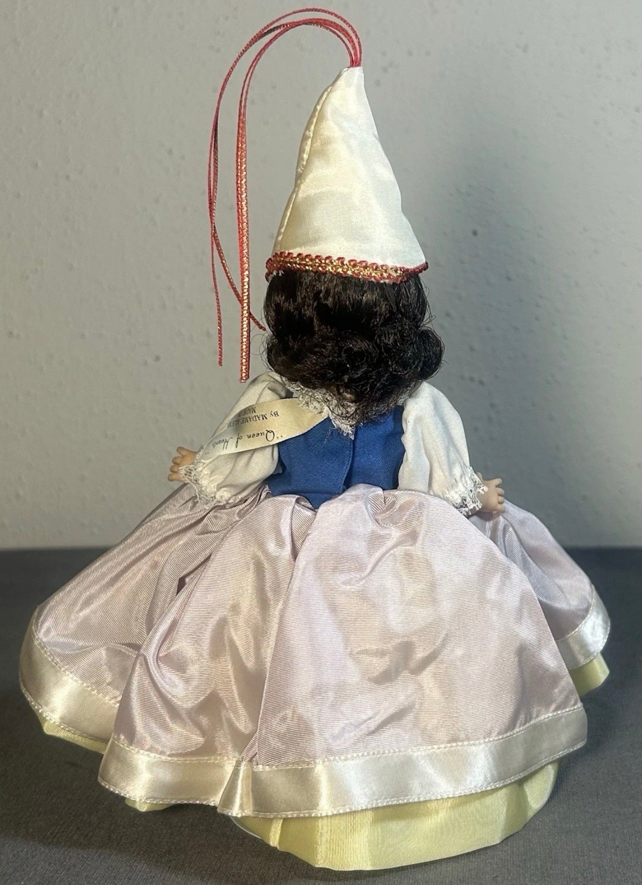 Vintage 1980’s American Madame Alexander Queen of Hearts Hard Plastic/Vinyl Doll with Stand