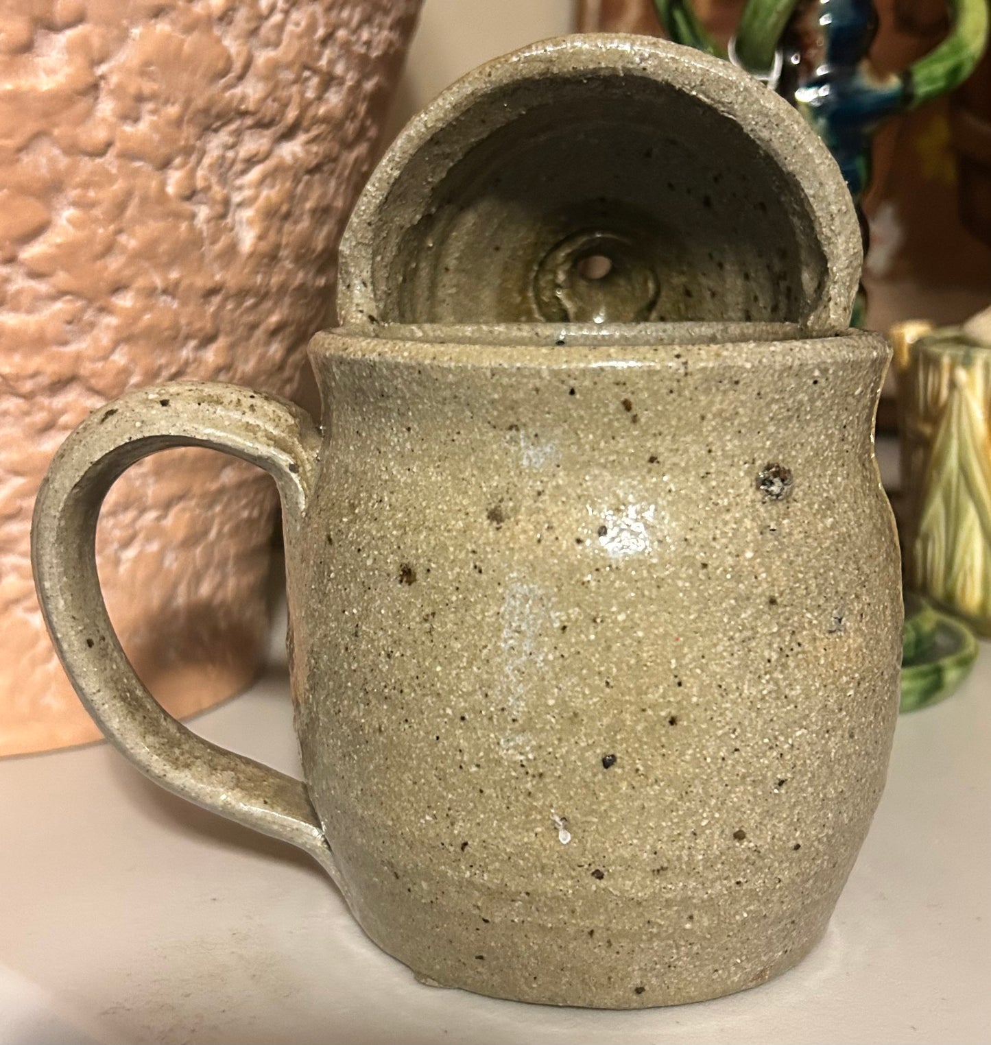 Vintage 1974 American Contemporary Kitschy Art Pottery Breast Boob Creamer Pitcher Signed Alwerth