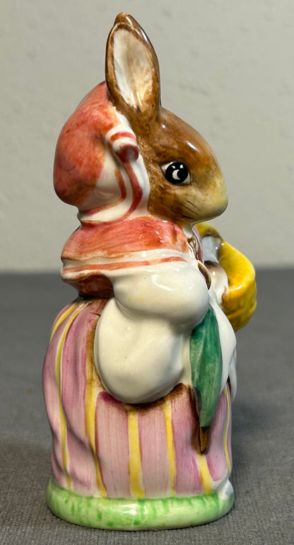Vintage 1974-1985 English Beswick Ceramic Beatrix Potter Mrs. Rabbit Figurine (Retired)