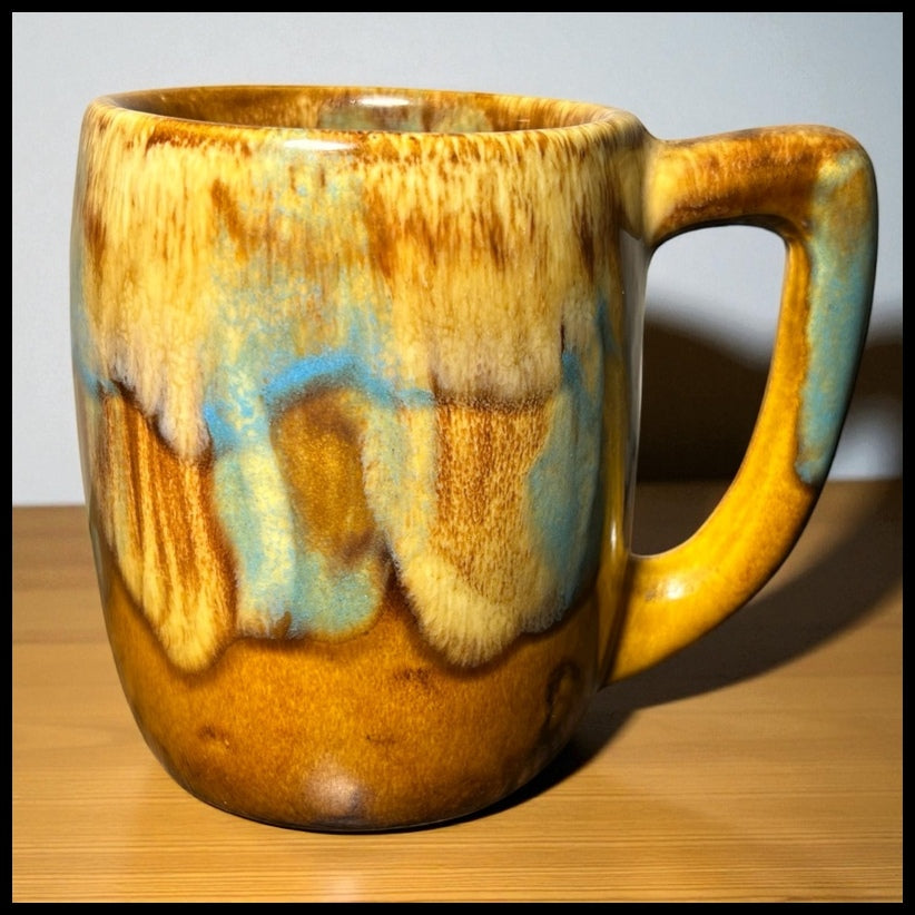 Vintage 1970’s Hot Springs Booger Hollow, Arkansas Art Pottery Drip Glaze Clay Coffee Mug