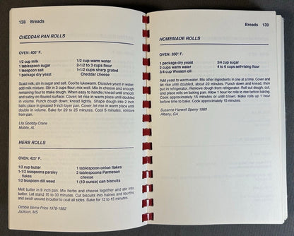 Vintage 1998 American “Rebel Recipes” The University of Mississippi Spiral-Bound Cookbook