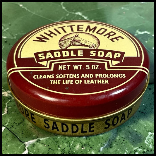 Vintage Circa 1970 American Whittemore Saddle Soap Metal Tin