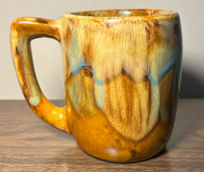 Vintage 1970’s Hot Springs Booger Hollow, Arkansas Art Pottery Drip Glaze Clay Coffee Mug