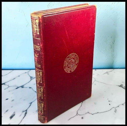 1909 “Poems” by Robert Louis Stevenson Leather-bound Book with Pressed Wildflower Specimens