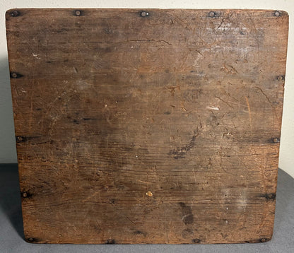 Late 19th Century American Primitive Pine Wood/Iron Latch Ballot Box
