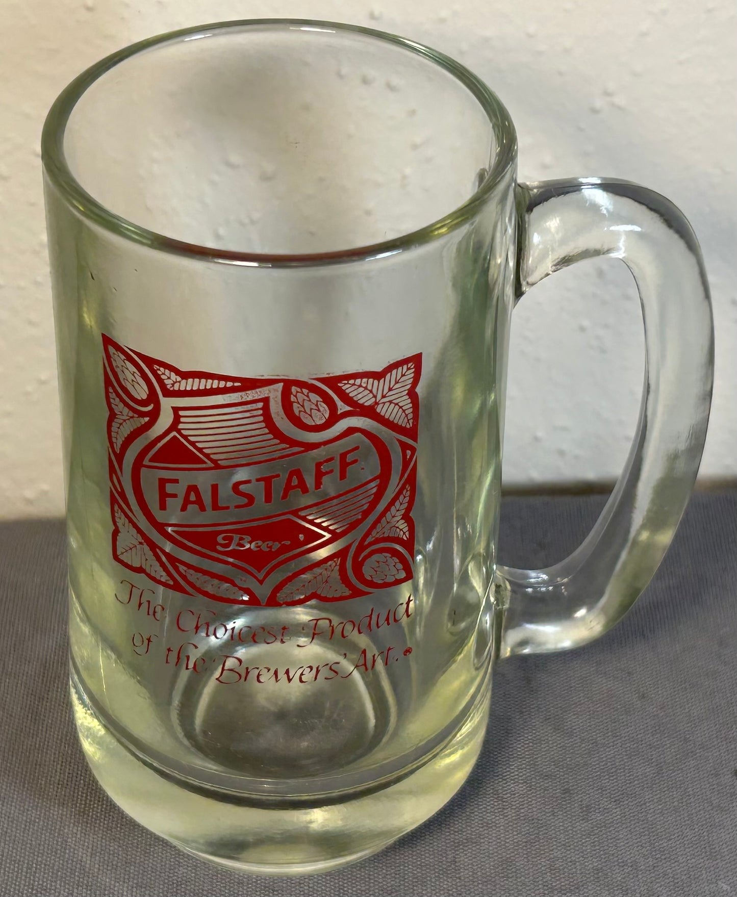 Vintage 1960’s American Falstaff Beer The Choicest Product of the Brewers Art’ Glass Mug