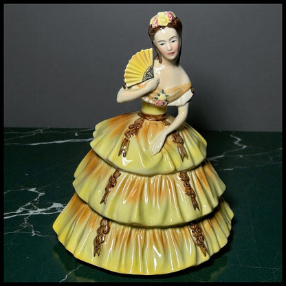 Vintage 1950’s American Goldscheider Everlast Ceramic Southern Belle Figurine