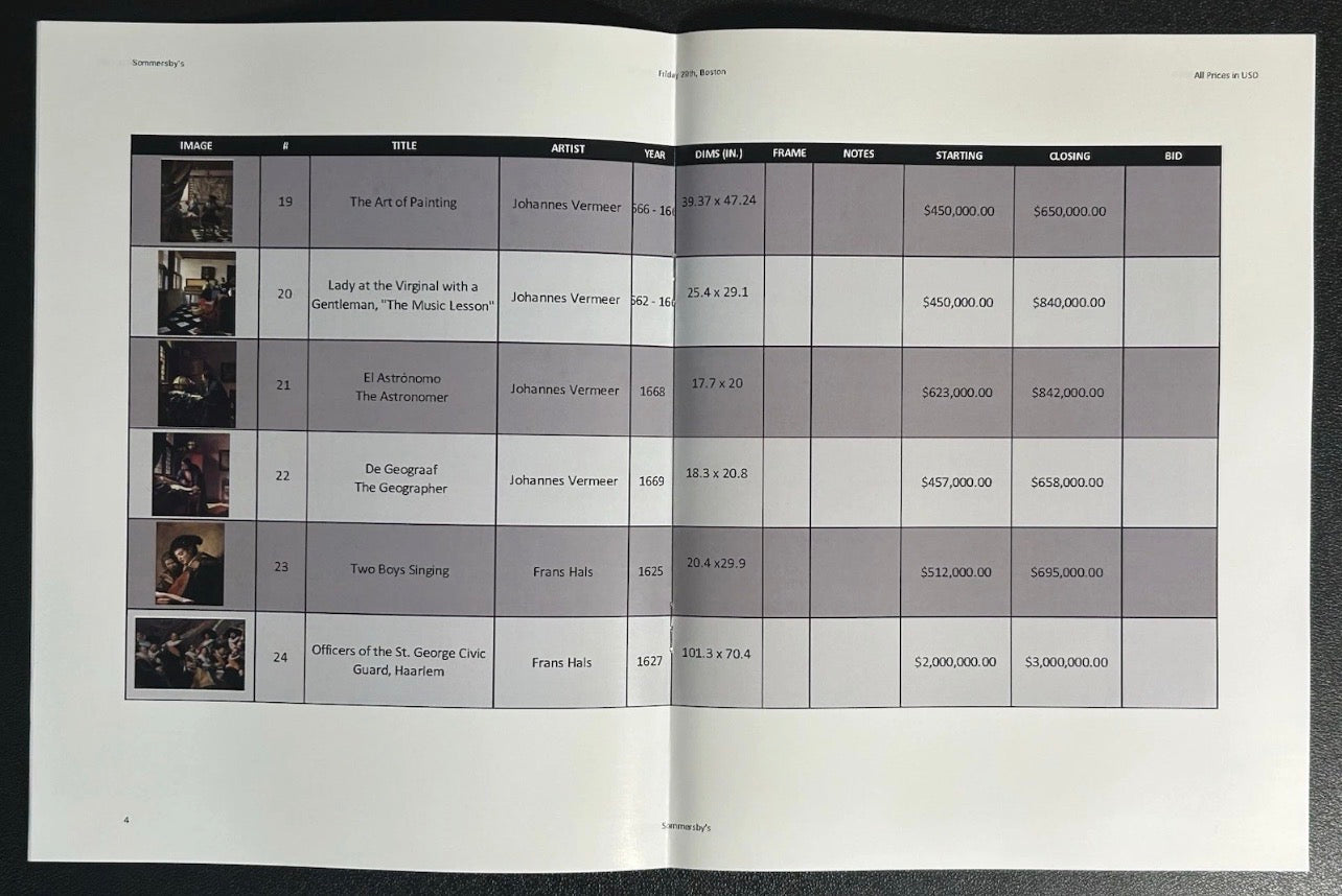Leverage: Redemption Sommersby’s Auction House Catalog Hero Prop (“The Too Many Rembrandts Job”) (Season 1 Episode 1)