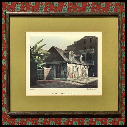 Vintage James Kendrick III - “Lafitte’s Blacksmith Shop” Signed Limited Edition Framed Print (#256/995) (1979) (New Orleans)