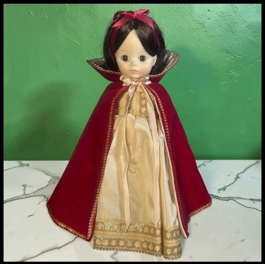 Vintage 1980’s American Madam Alexander Snow White Vinyl Doll with Stand