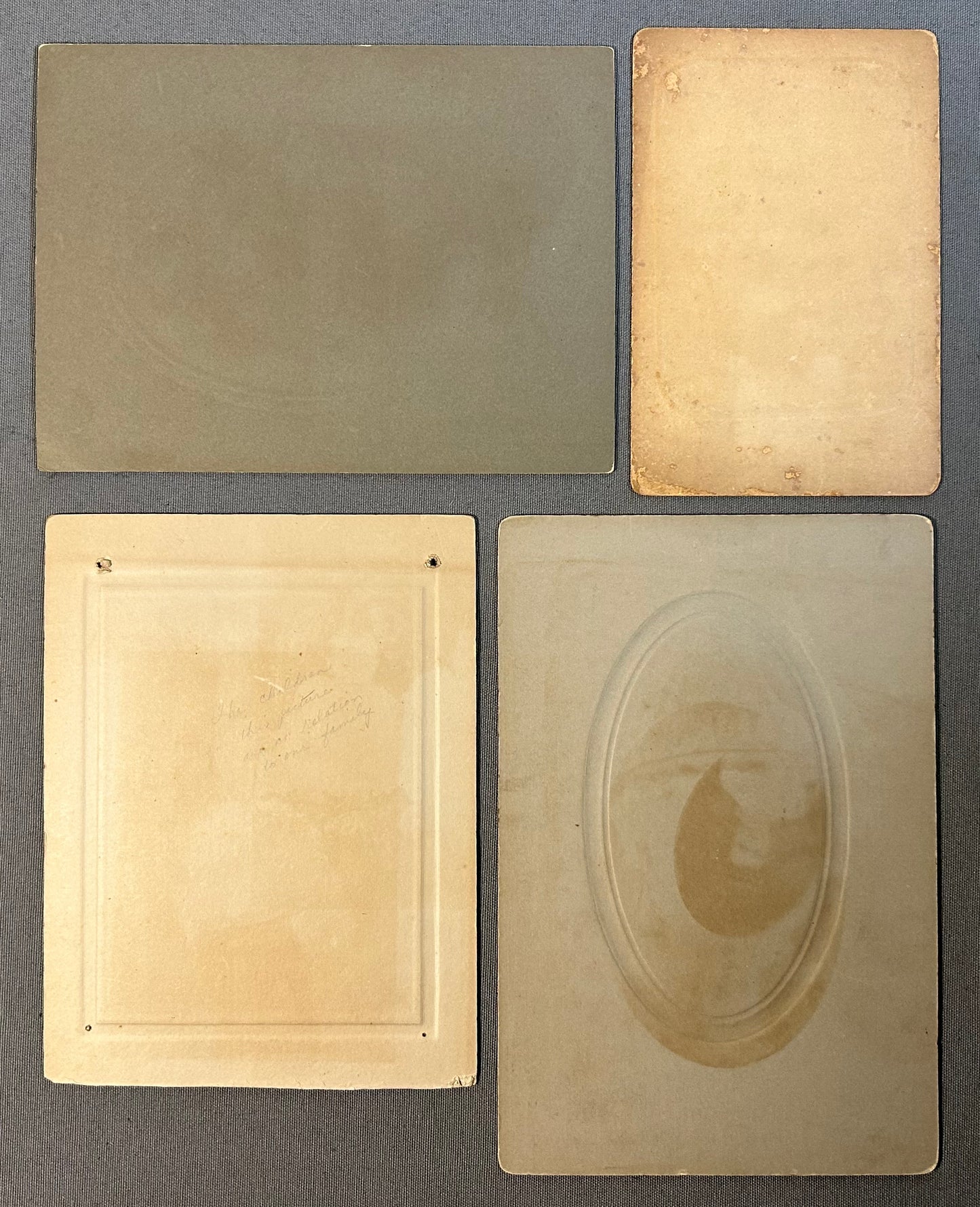 Lot of 4 Late 19th Century American Victorian Cabinet Card/Studio Print Portrait Photographs