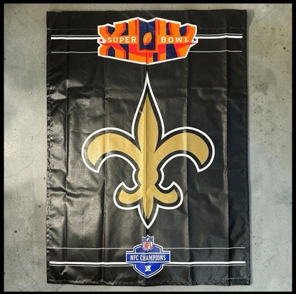 2010 New Orleans Saints Super Bowl XLIV NFC Champs Vinyl Banner Flag Made by WinCraft Sports