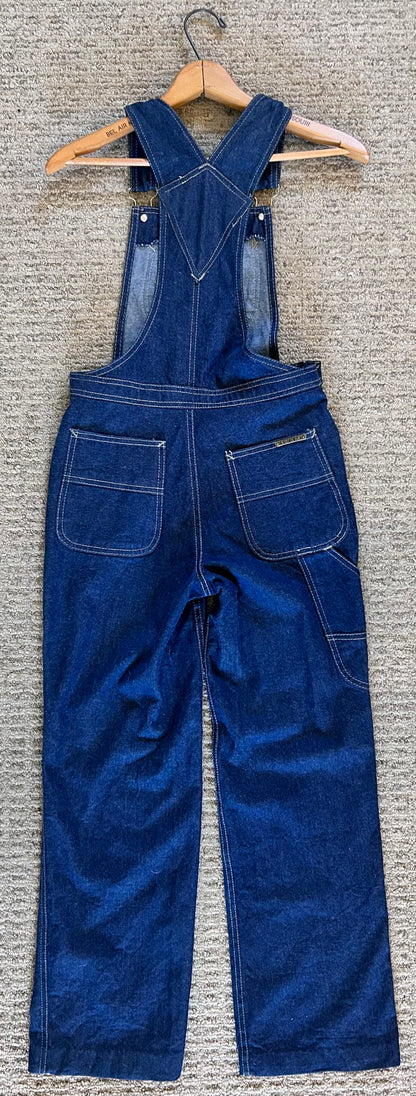 Vintage 1970’s American N’est Ce Pas Denim Fitted to Flared Bell Bottom Women’s Juniors Bib Overalls
