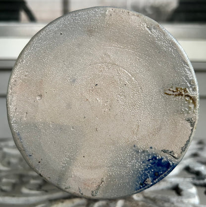 Mid 19th Century German Renaissance Revival Style Westerwald Salt Glazed Stoneware Coat of Arms Motif Satyr Spout Bulbous Footed Ewer