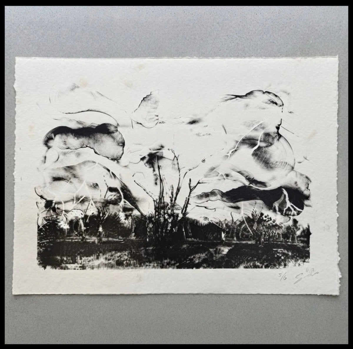 Sean Gardner - Untitled Surrealist Landscape Signed Limited Edition Intaglio Etching (#2/6) (Louisiana)