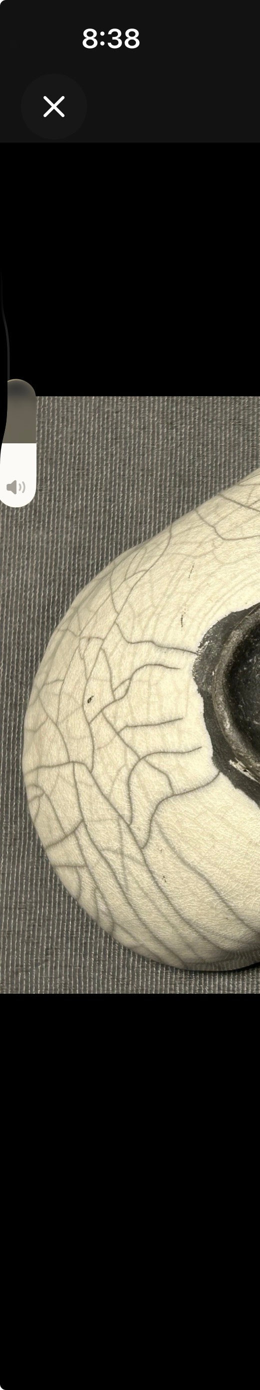 French Contemporary Style Laetitia Pineda Raku Art Pottery Crackle Glazed Clay Small Footed Heart Bowl (21st Century)