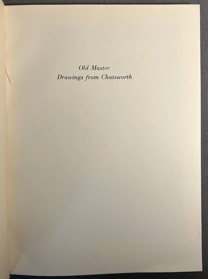Vintage 1962 “Old Master Drawings from Chatsworth: A Loan Exhibition from the Devonshire Collection” Art Museum Exhibition Catalog Softcover Book