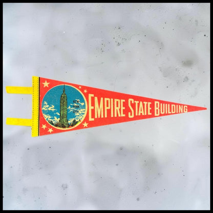 Vintage 1970’s American IMPKO Empire State Building New York City Souvenir Felt Pennant