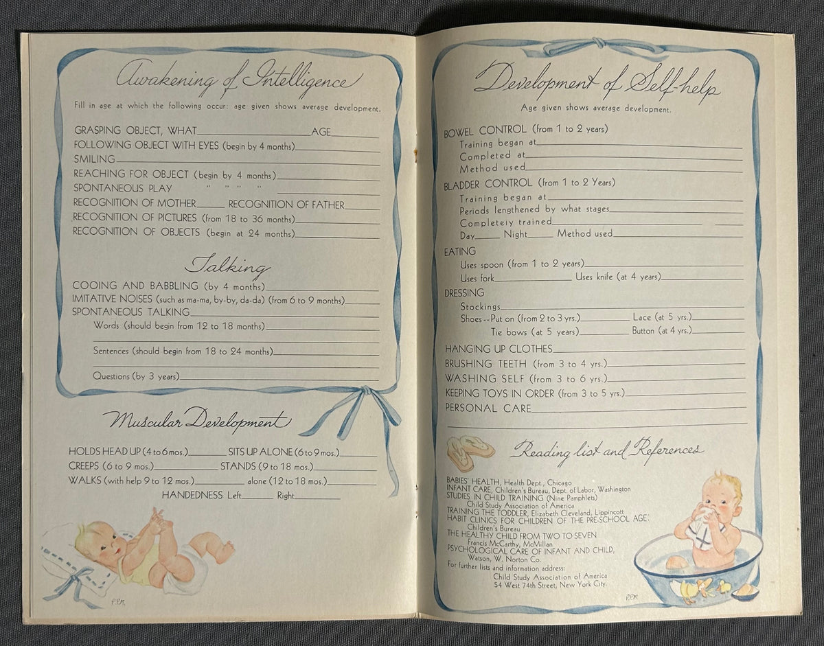 Late 1940’s American “Baby’s First Years” Pink Paperback Memory Journal Book