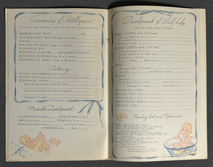 Late 1940’s American “Baby’s First Years” Pink Paperback Memory Journal Book