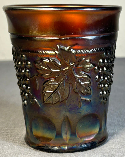 Early 20th Century American Northwood Amethyst Carnival Glass Grape and Cable Pattern Punch Cup