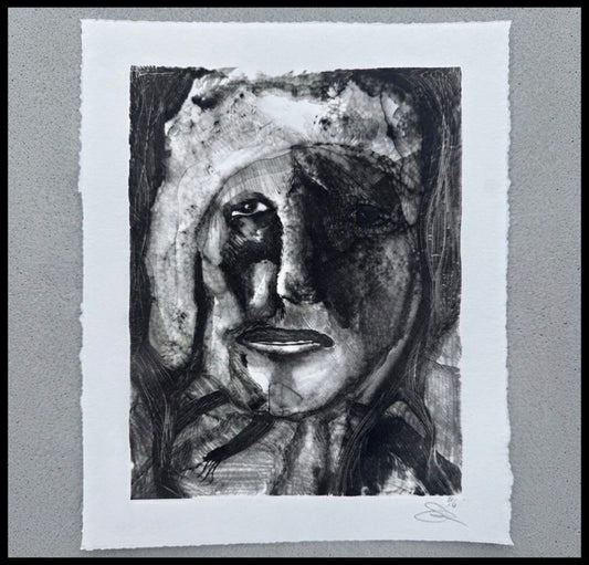 Sean Gardner - Untitled Surrealist Portrait Limited Edition Intaglio Etching (#5/6) (Louisiana)