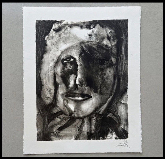 Sean Gardner - Untitled Surrealist Portrait Limited Edition Intaglio Etching (#5/6) (Louisiana)