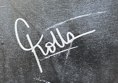 Cynthia Kolls Contemporary Style Resin/Magazine Paper Clippings on Wood Mixed Media Woven Crosshatch Symbol Wall-Hanging Art (21st Century) (Louisiana)