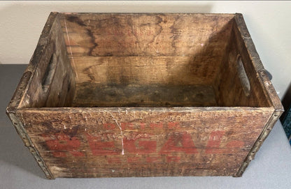 1940’s New Orleans Regal Beer American Brewing Company Wooden/Metal Strapped 24-Bottle Beverage Shipping Crate
