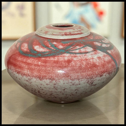 Vintage 1980’s American Contemporary Style Gary Kosmas Art Pottery Clay Rotund Vase