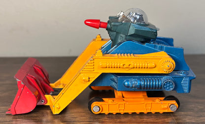 Vintage 1976 Japanese Shinsei UFO Commander 7 Dozer Bucketer with Missile Diecast Metal Toy